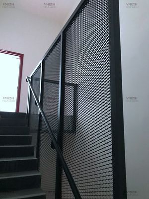 فلز مشبک گالوانیزه منبسط شده مشبک الماس رنگی با پوشش پودری برای حصار ایمنی داخلی