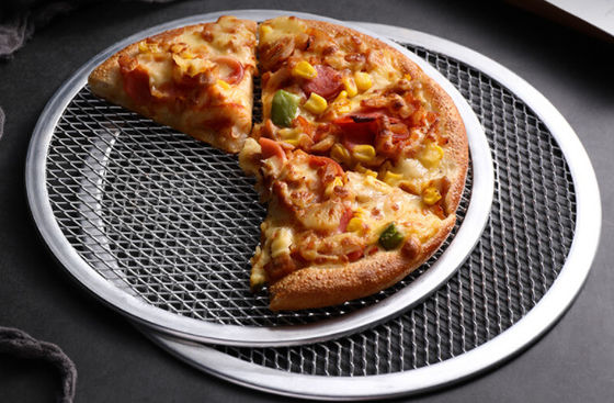 توری توری سینی پخت پیتزا گرد آلومینیومی با مقاومت بالا 6 اینچ 22 اینچ