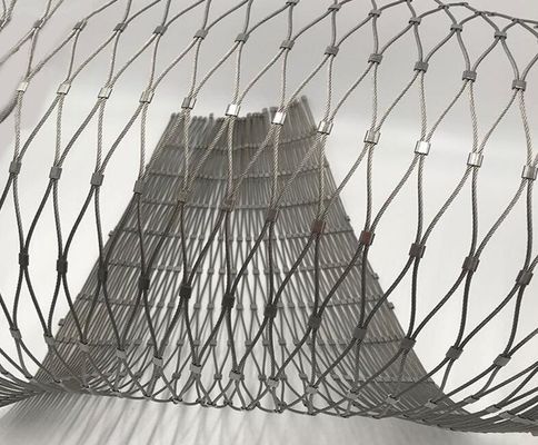 توری طناب استیل ضد زنگ 304، توری ایمنی انعطاف پذیر، توری طناب سیمی تزئینی با اندازه سفارشی برای نرده و محوطه های باغ وحش
