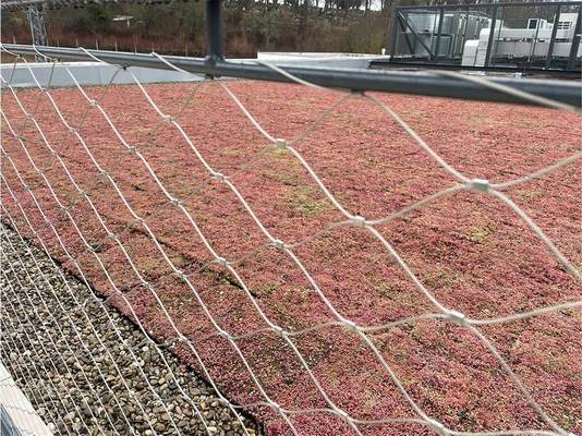 توری سیمی طناب استیل ضد زنگ نرم با زاویه باز شدن مش 60 درجه و پرداخت گالوانیزه برای محافظت از ساختمان