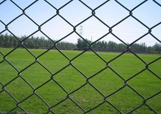 حصار زنجیره ای فولادی گالوانیزه با روکش پی وی سی سبز 11.5 گیج 20 متر 30 متر