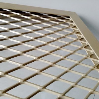 روکش دیوار مشبک فلزی منبسط شده Pvdf پوشش پودری آلومینیومی برای سقف نما متالیک