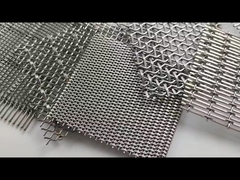 انعطاف پذیر 304 316 فولاد فولادی معماري بغل سیم بافته 2.5m 4.0m عرض