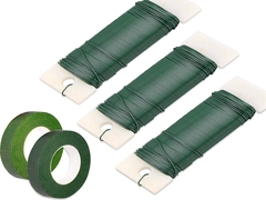 22 گج 18 گج 100pcs گل DIY دستی باغبانی تصویر سبز