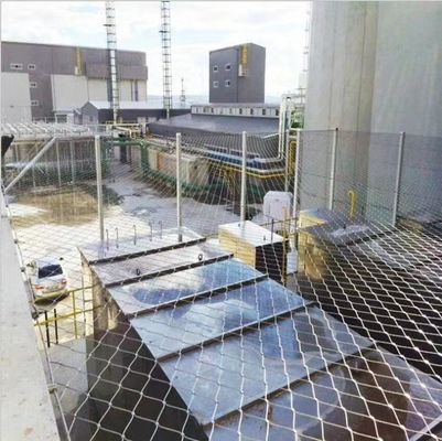 شبكه طناب فولاد ضد زنگ با شکل سوراخ الماس مقاوم در برابر اشعه UV و 10 سال گارانتی برای حصار باغ وحش و مرغخانه