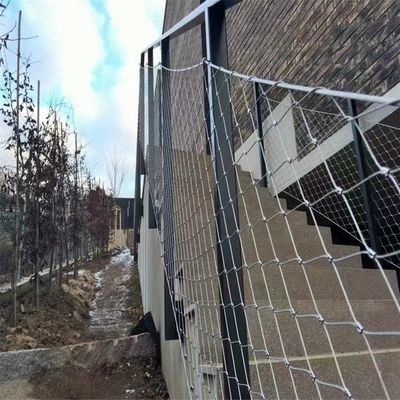 شبکه کابل فولاد ضد زنگ 304 انعطاف پذیر و با دوام با سوراخ الماس برای شبکه ایمنی