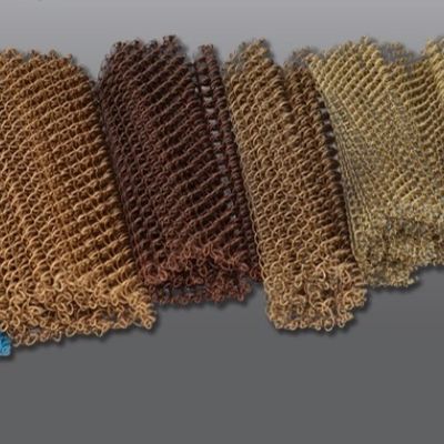 مش سیم آلومینیومی تزئینی سفارشی سازی شده، پرده ای با کویل الماسی آویزان