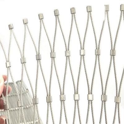 شبکه سیم فولاد ضد زنگ 80x80mm برای قفسه های حیوانات باغ وحش