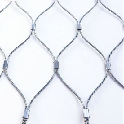 فنس مشبک فولادی ضد زنگ برای باغ وحش، توری طناب سیمی با استحکام بالا