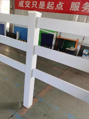 نرده اسب وینیلی PVC با 3 ریل، 1.5 متری، سفید، حصارکشی مزرعه