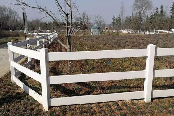 PVC با دوام وینیل باغ ریل حصار مزرعه پادک اسب حصار