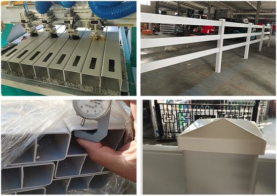 پنل PVC مزرعه حصار باغ حصار چاله های جدید حریم خصوصی وینیل سفید 2 ریل حصار