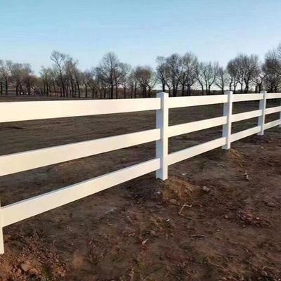 رنگ سفید 2Rails 3Rails PVC پلاستیک وینیل مزرعه حصار مزرعه حصار
