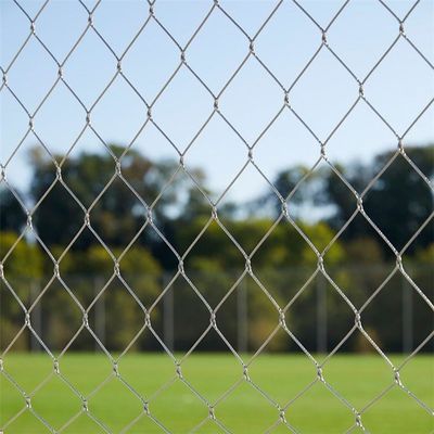 Customized Shape Design Stainless Steel Rope Mesh with Diamond Hole Shape for Zoo and Safety Fencing