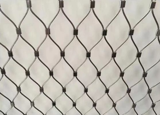 50x50mm سیم طناب میش سیاه اکسیداسیون گره دار تزئینی