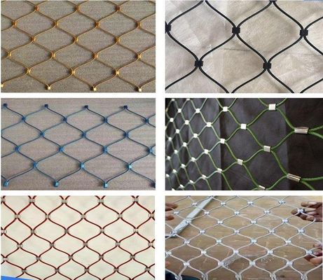توری طناب استیل ضد زنگ 20x20mm 304/316 برای تزئینات باغ وحش و آشیانه پرندگان