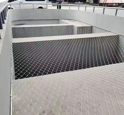 مقاومت UV طول عمر طولانی شبکه سیم کابل فولاد ضد زنگ با ابعاد مرزی 1*10m/2*5m/2*3m/10*10m