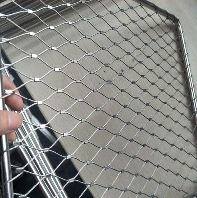 SS304/316 Flexible Wire Diamond Hole Cable Hand-Woven Net Zoo Fence