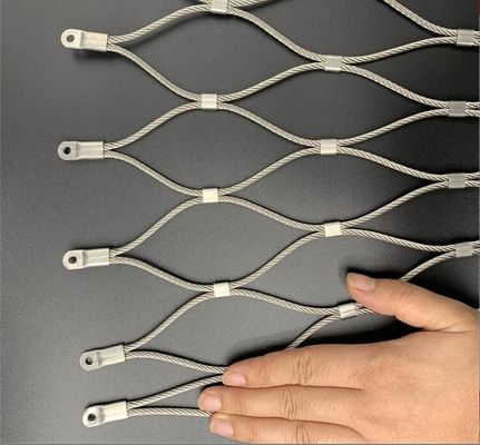 مش طناب فولادی ضد زنگ انعطاف پذیر برای نرده های پل و حصار ایمنی