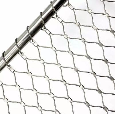 مش طناب فولادی ضد زنگ انعطاف پذیر برای نرده های پل و حصار ایمنی