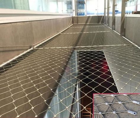 توری طناب استیل ضد زنگ نقره ای سفارشی، قابل بازیافت، بدون نیاز به نگهداری برای حفاظت معماری