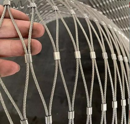 توری طناب استیل ضد زنگ نقره ای سفارشی، قابل بازیافت، بدون نیاز به نگهداری برای حفاظت معماری