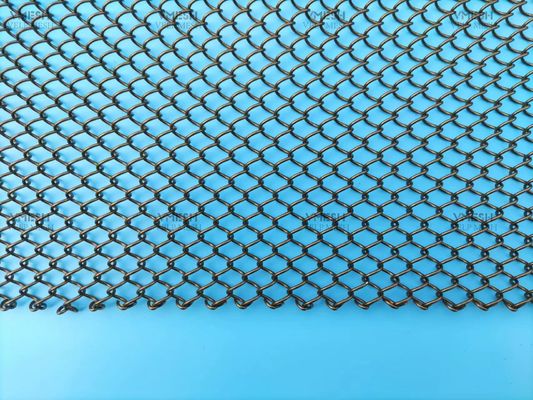 پارتیشن پارتیشن پرده با توری سیمی تزئینی پیوند زنجیر بافته شده تزئین مش سیمی