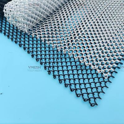 رنگ خاکستری آلومینیوم تزئینی زنجیر لینک شبک پرده برای پارتیشن صفحه نمایش