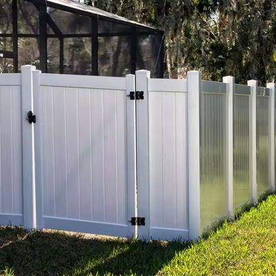 پانل های حصار حصار خصوصی PVC وینیل پلاستیکی