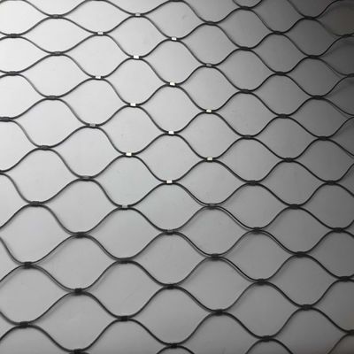 مش طناب فولادی ضد زنگ انعطاف پذیر 30 * 30 میلی متر برای حصار ایمنی