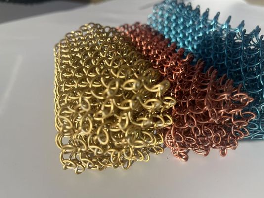 پرده زنجیره ای استیل ضد زنگ 304 با طراحی مدرن با اندازه روزنه 6 میلی متری برای مش فلزی معماری