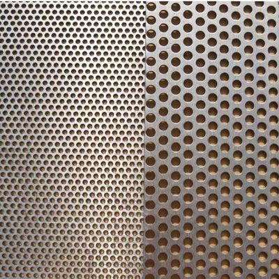 1.2mm ضخامت آلومینیوم گالوانیزه فولاد سوراخ میش برای سیستم های تخلیه