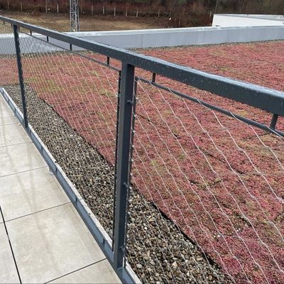 شبكه كابل فولاد ضد زنگ براي معماري الماس صفحه انعطاف پذير باغ وحش پناهگاه حيوانات