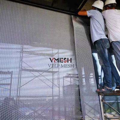 روکش فلزی مش فلزی معماری خارجی مش چین دار SS برنجی آنتیک سفارشی