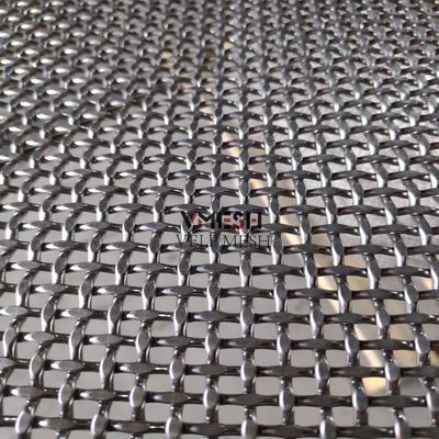 پانل های مش سیم مسطح بافته شده از جنس استنلس استیل تزئینی برای ساخت