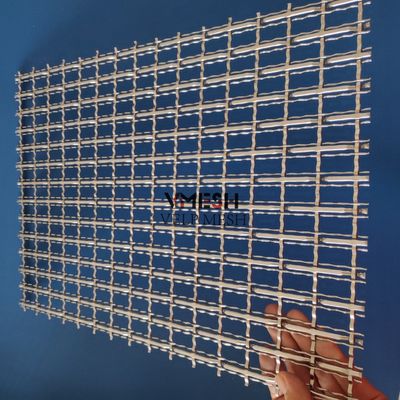 پانل های مش سیم مسطح بافته شده از جنس استنلس استیل تزئینی برای ساخت