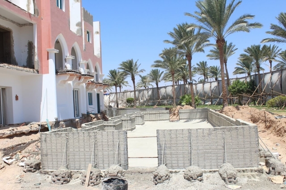 گالوانیزه فولاد سیمان ریختن قالب سازی شبکه برای استخر های شنا