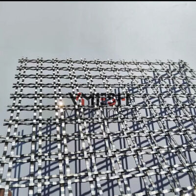 پانل مش فلزی تزئینی بافته شده از جنس استیل ضد زنگ معماری