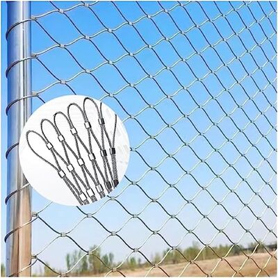 SS316 شبكه طناب فولادی فولادی انعطاف پذیر بافته شده برای حفاظت از بالکن بالکونی