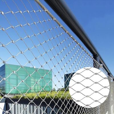 سایز سفارشی فولاد ضد زنگ طناب شبکه حیوانات محفظه باغ وحش پرندگان حصار محافظت از شبکه