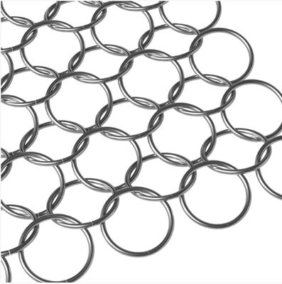Gold and Silver Stainless Steel Dcorative Ring Mesh Curtain Chain Drapery Fabric