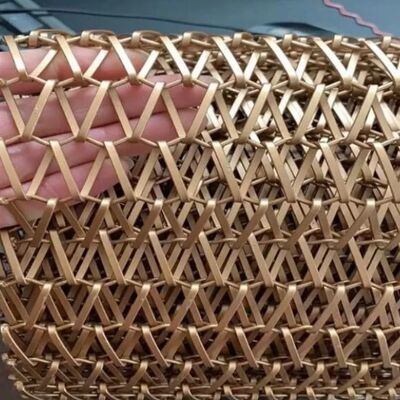 مش تسمه نقاله مارپیچی بافت معماری فولاد ضد زنگ مسطح برای ساختمان