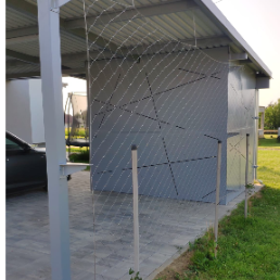 Easy Installation Stainless Steel Wire Rope Ferrule Mesh Netting For Green Wall Trellis