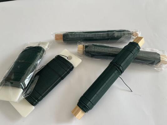 Floral Bind Wire DIY Wrapping Florist Wire for Flower Bouquets Dark Green Black