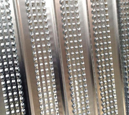 مصالح ساختمانی ضد خوردگی مش فولادی گالوانیزه با دنده بلند