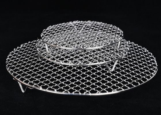 توری مشبک کباب پز استیل ضد زنگ 304 با ابعاد 450x600 میلی‌متر، مناسب برای مواد غذایی
