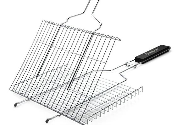 سبد کباب پز استیل ضد زنگ برای ماهی و گوشت