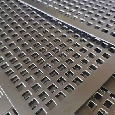 PVDF تزئینی آلومینیوم مربع سوراخ سوراخ شده فلزی Mesh برای پرده دیوار