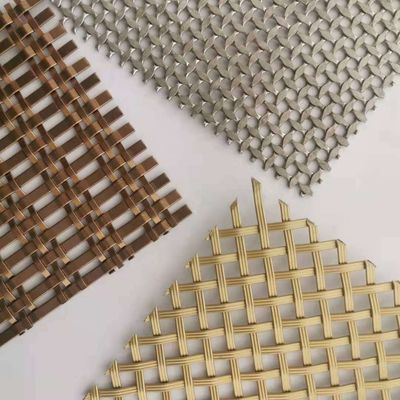 پرده زنجیره ای مشبک معماری 1.2 میلی متری طلایی رنگ