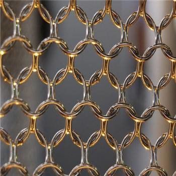 پرده زنجیره ای مشبک معماری 1.2 میلی متری طلایی رنگ